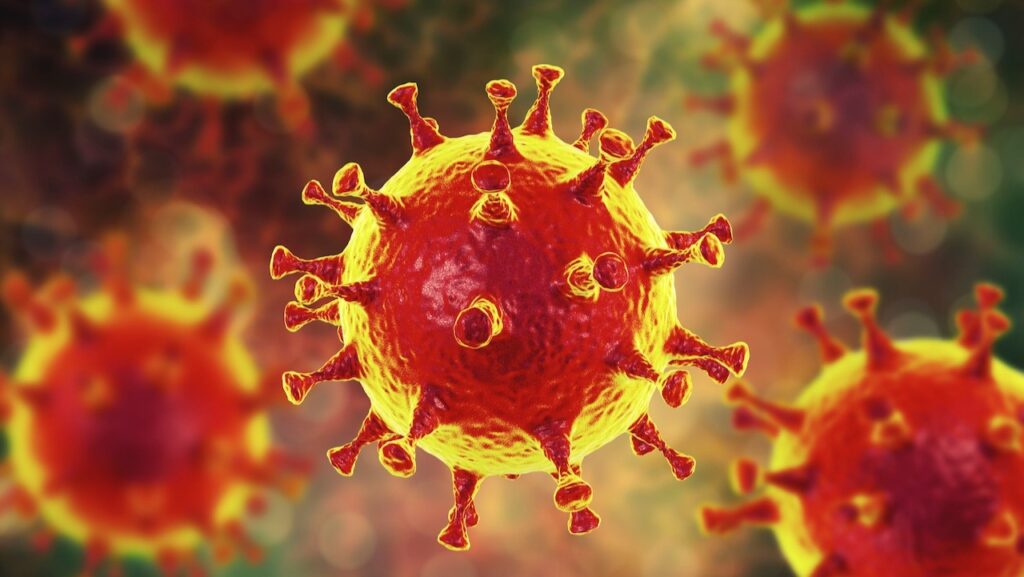Corona-Virus als Bild für Corona-Krise