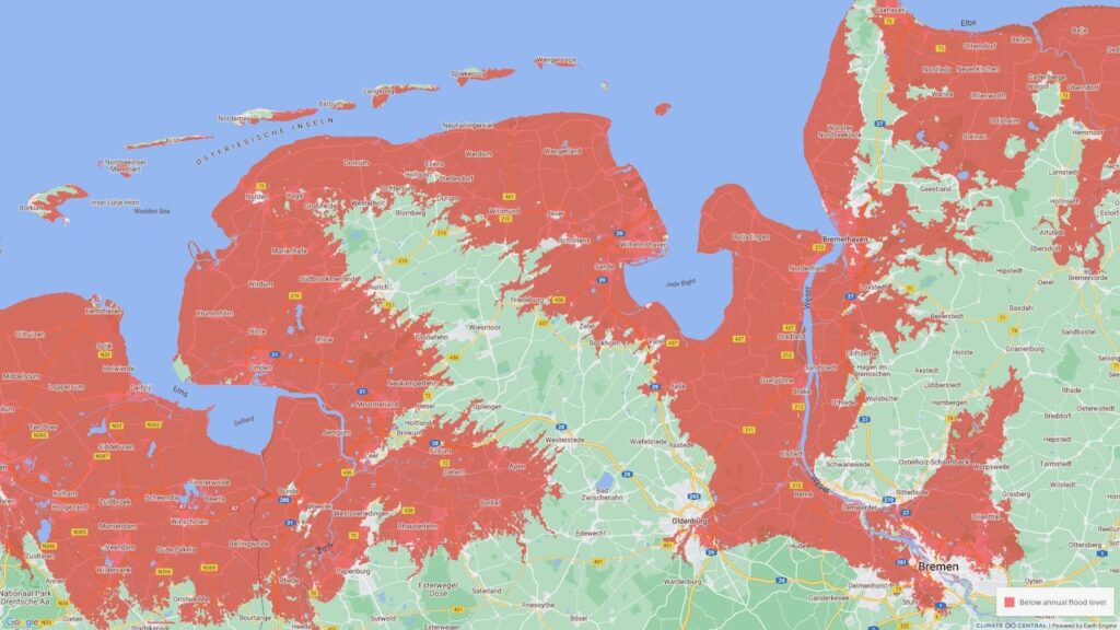 Deutsche Küste 2050 zwischen Groningen, Bremen und Cuxhaven